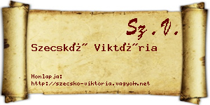 Szecskó Viktória névjegykártya