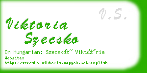 viktoria szecsko business card